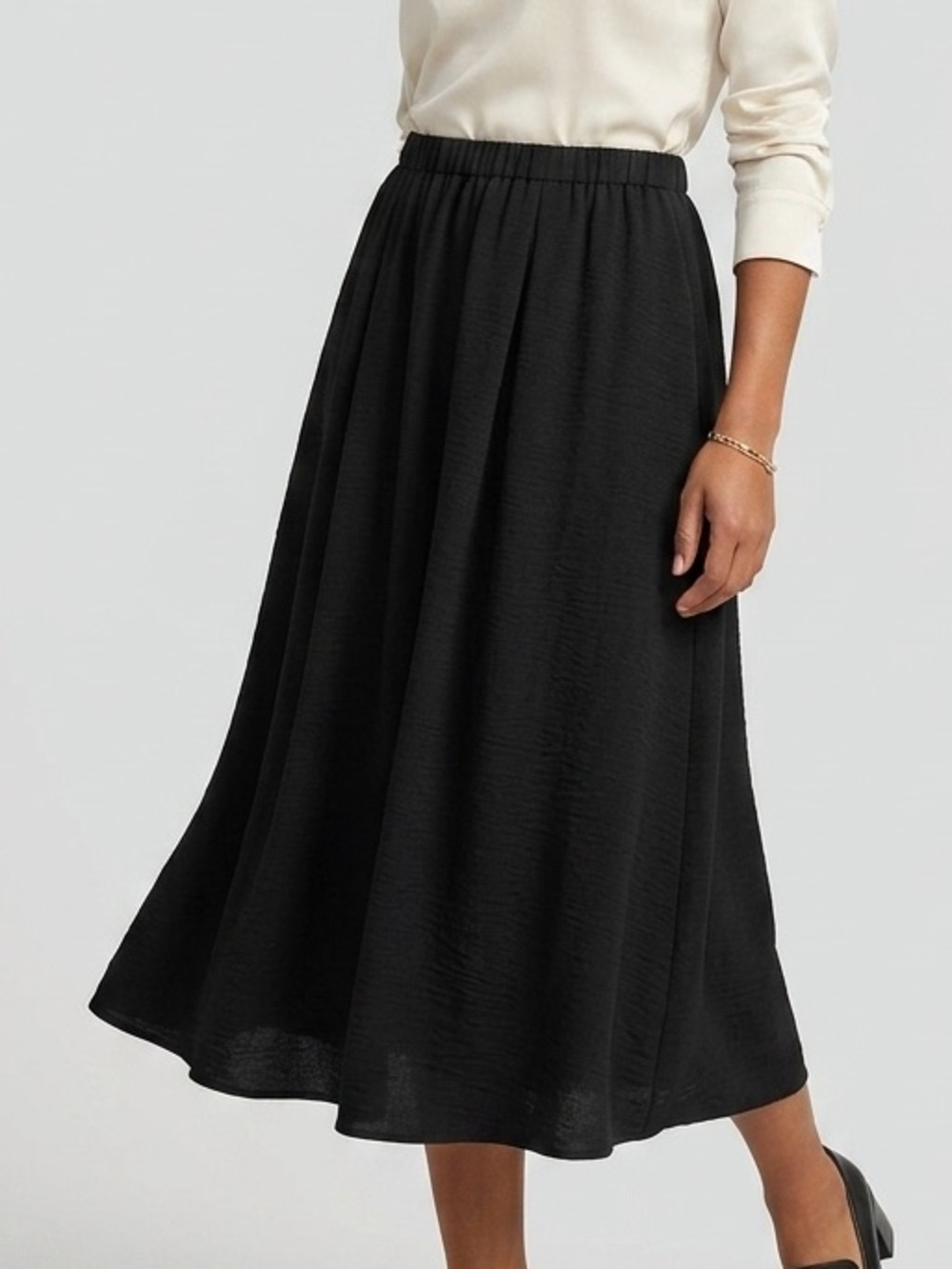 Blu Pepper Black Maxi Skirt - Relaxed Flowing Silhouette, women’s size medium